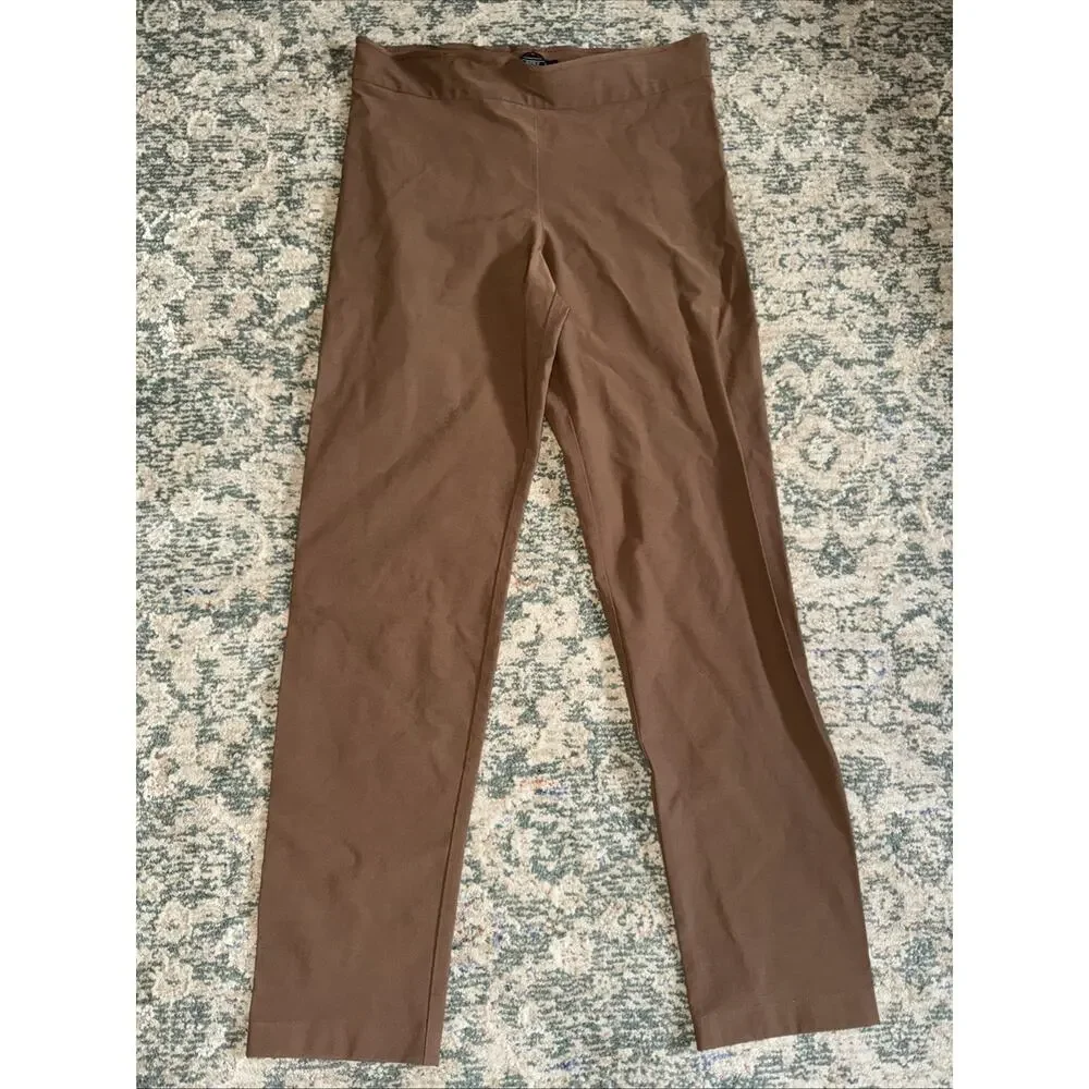 Avenue Montaigne Women's‎ Billy F1224 Tan Pull on Pants Stretch Sz 10 Camel